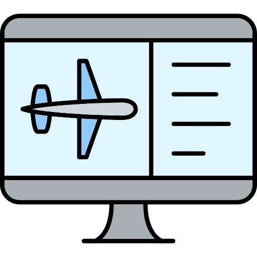 informacion de vuelo Generic Outline Color icono