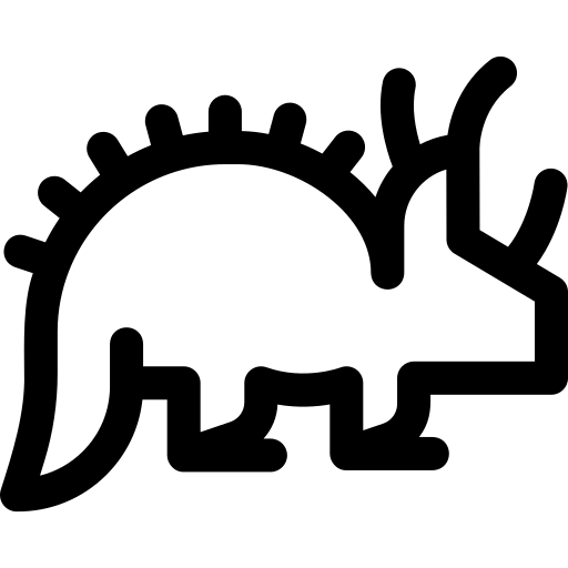 styracosaurus Basic Rounded Lineal icono