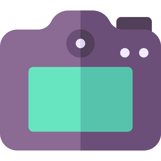 Photo camera Basic Rounded Flat icon