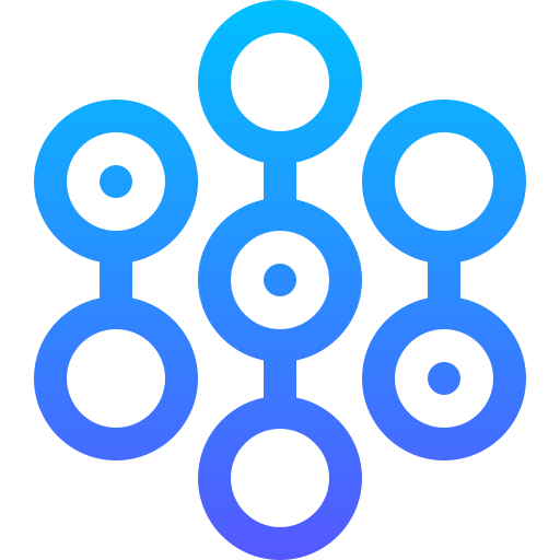 Nanotechnology Basic Gradient Lineal color icon