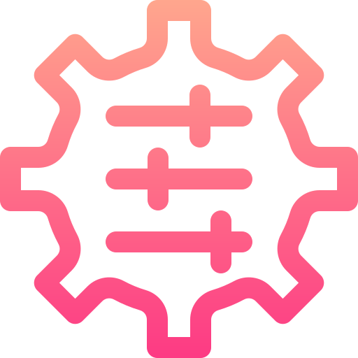 Settings Basic Gradient Lineal color icon