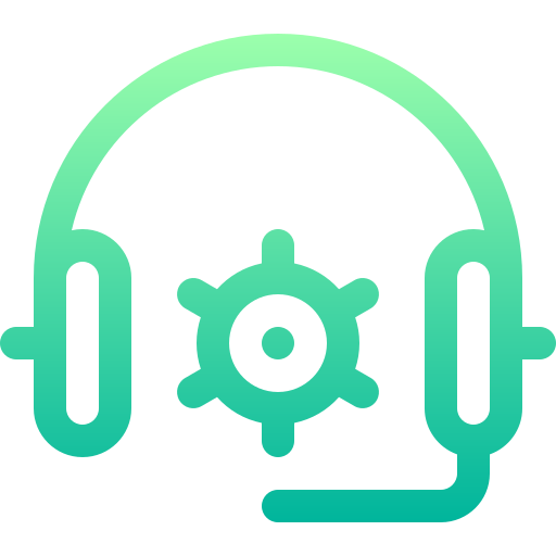 Headphone Basic Gradient Lineal color icon