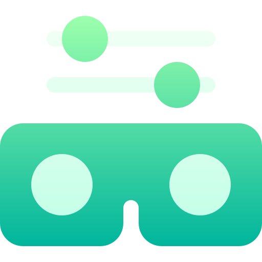 gafas de realidad virtual Basic Gradient Gradient icono