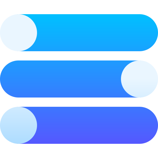 Toggle button Basic Gradient Gradient icon