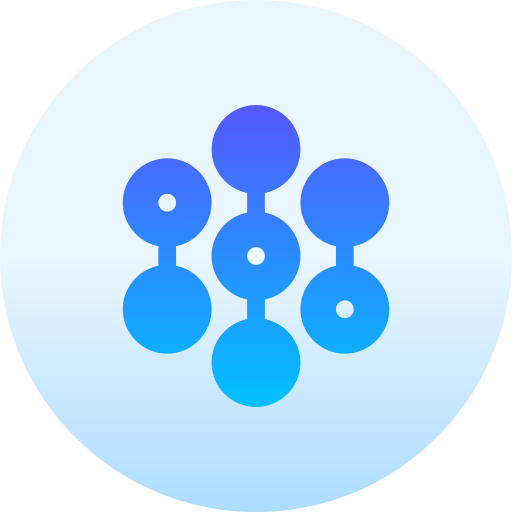 ナノテクノロジー Basic Gradient Circular icon