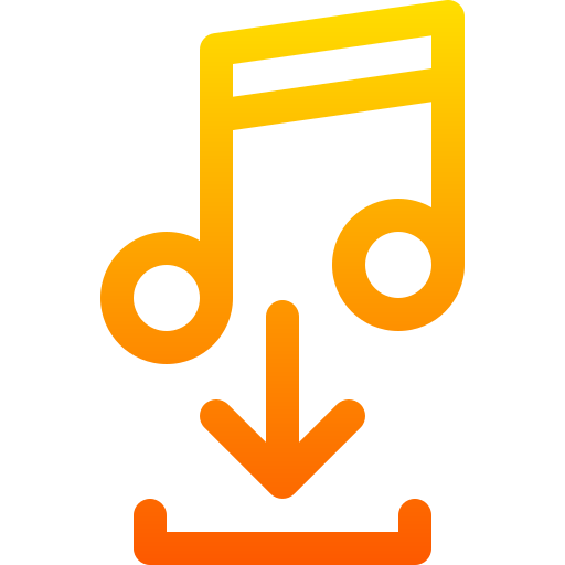 música Basic Gradient Lineal color icono