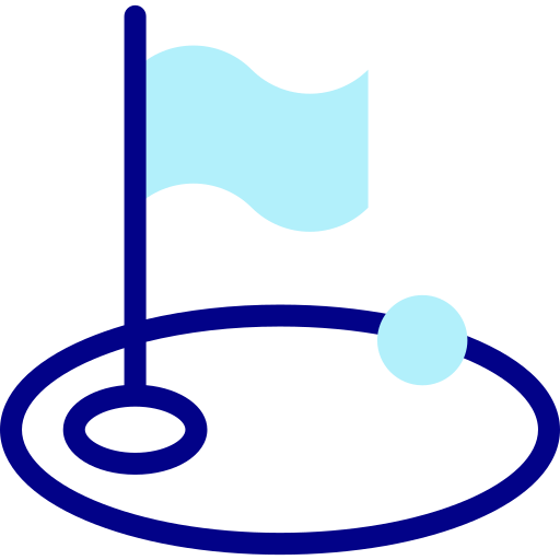 campo de golf Detailed Mixed Lineal color icono