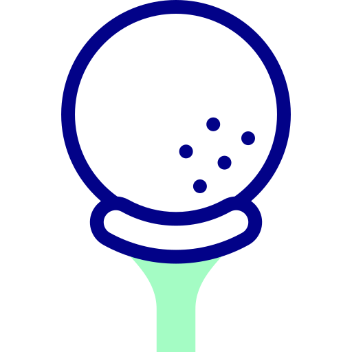 pelota de golf Detailed Mixed Lineal color icono
