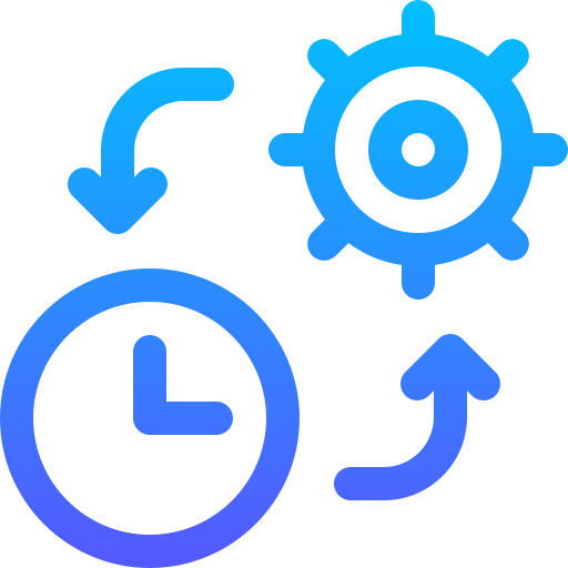 gestión del tiempo Basic Gradient Lineal color icono