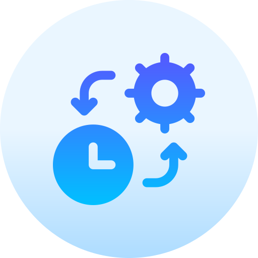 gestion du temps Basic Gradient Circular Icône