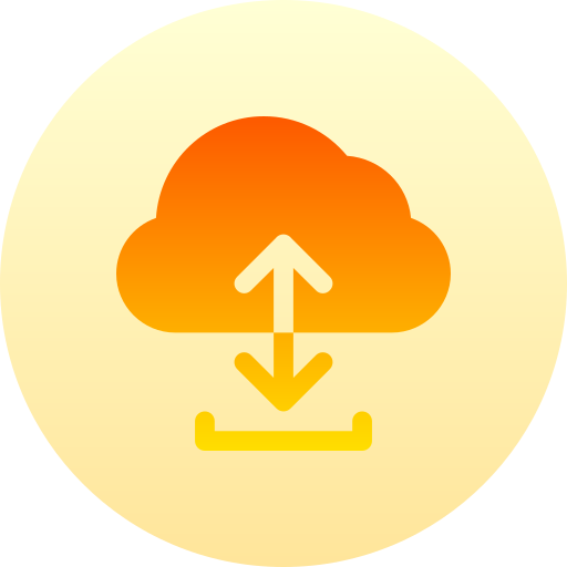 nuage Basic Gradient Circular Icône