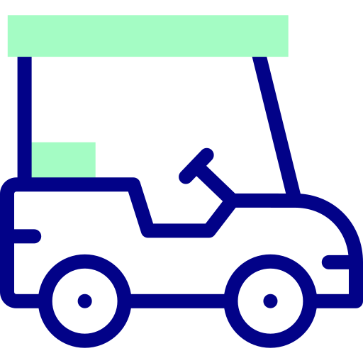 carro de golf Detailed Mixed Lineal color icono