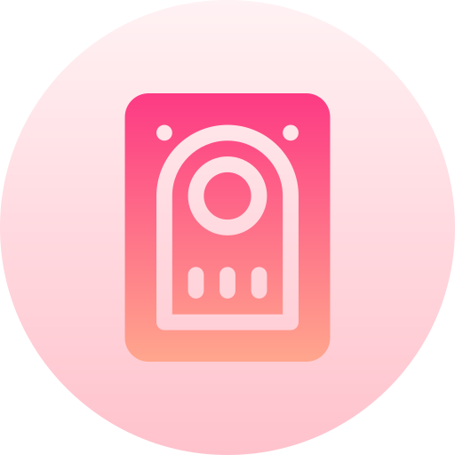 하드 드라이브 Basic Gradient Circular icon