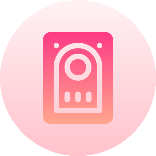 Hard drive Basic Gradient Circular icon