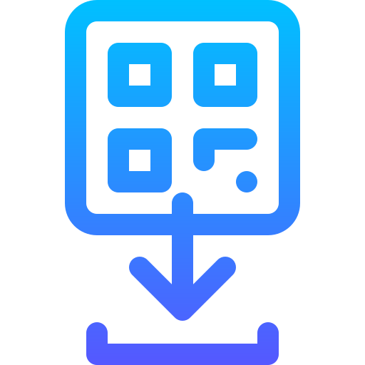 código qr Basic Gradient Lineal color icono