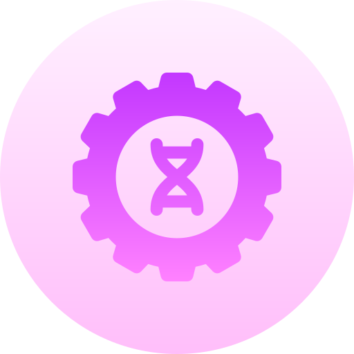 유전 공학 Basic Gradient Circular icon
