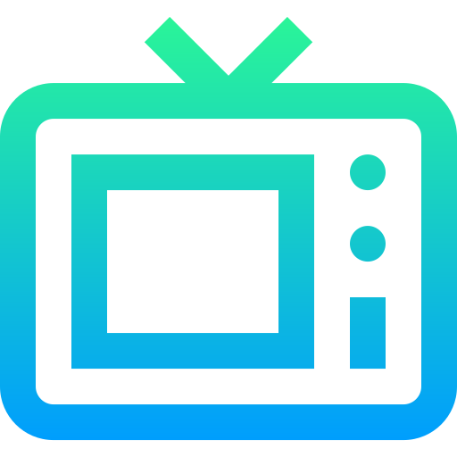 Television Super Basic Straight Gradient icon