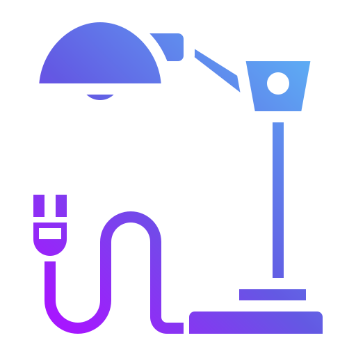 lampka biurkowa Generic Flat Gradient ikona