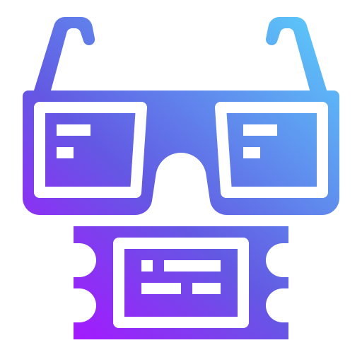 okulary 3d Generic Flat Gradient ikona