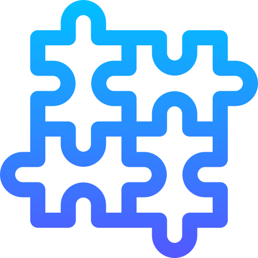 puzzle Basic Gradient Lineal color Icône