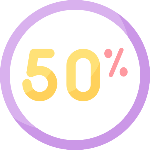 50 por ciento Special Flat icono