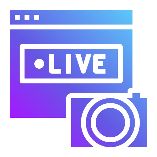 live streaming Generic Flat Gradient icoon