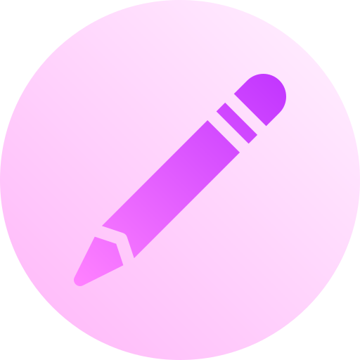 연필 Basic Gradient Circular icon