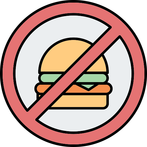 geen voedsel Generic Outline Color icoon