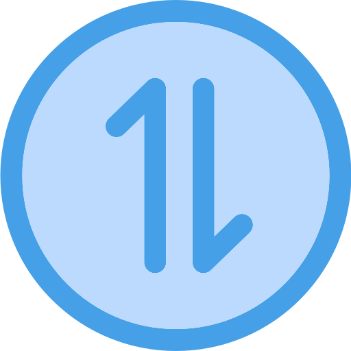 oben unten Generic Blue icon