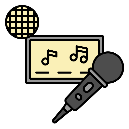 karaoke Generic Outline Color icona