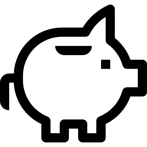 Świnka skarbonka Accurate Lineal ikona