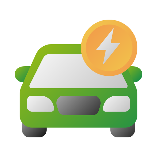 elektrische auto Generic Flat Gradient icoon
