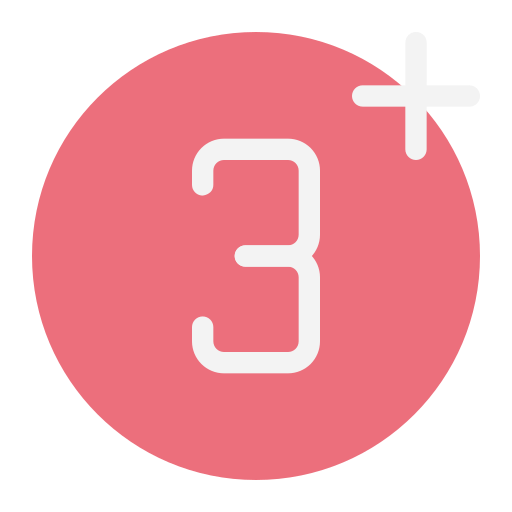 Three Generic Flat icon