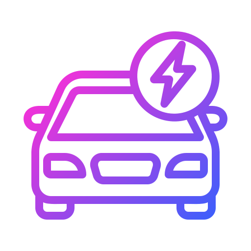 samochód elektryczny Generic Gradient ikona