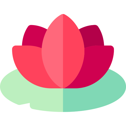 flor de loto Basic Rounded Flat icono