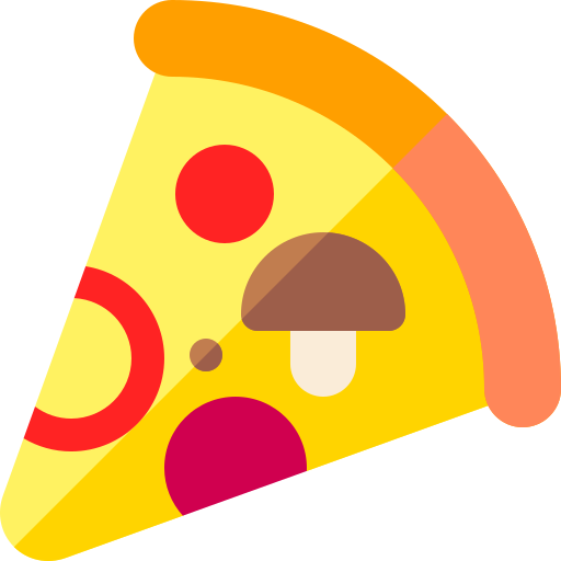 pizza Basic Rounded Flat icon