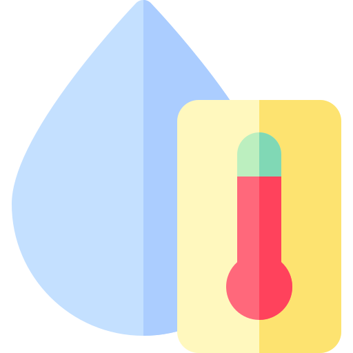 temperatura dell'acqua Basic Rounded Flat icona