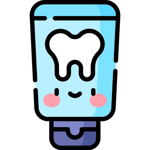 Зубная паста Kawaii Lineal color иконка