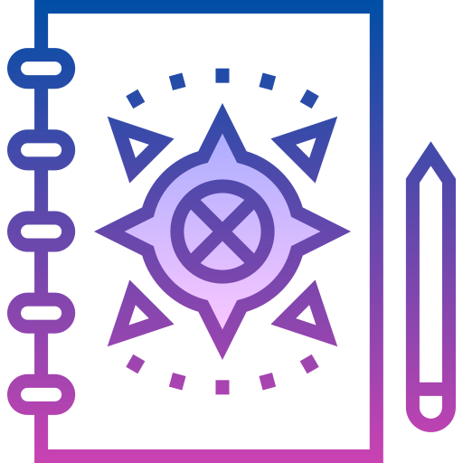 타투 Detailed bright Gradient icon