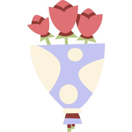 bouquet de fleurs Cartoon Flat Icône