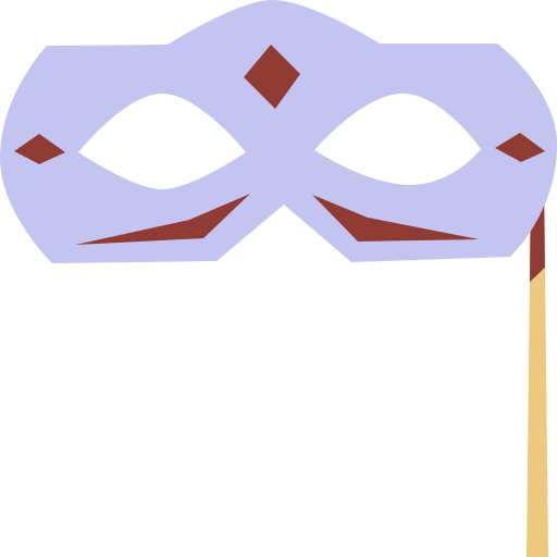 Карнавальная маска Cartoon Flat иконка