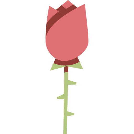 rose Cartoon Flat Icône