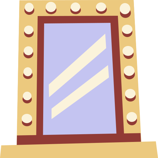 specchio Cartoon Flat icona