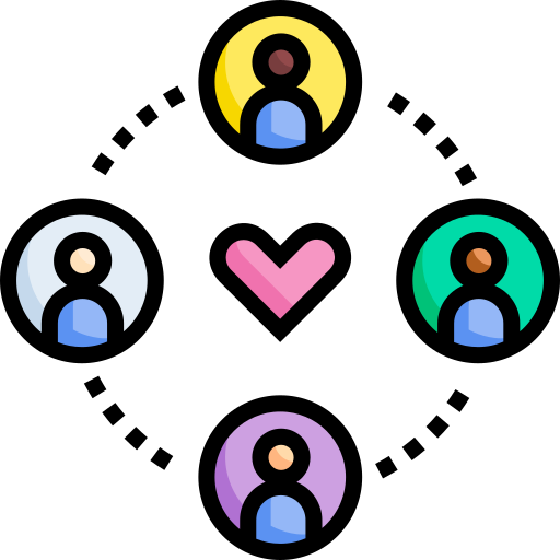 comunidad Detailed Straight Lineal color icono