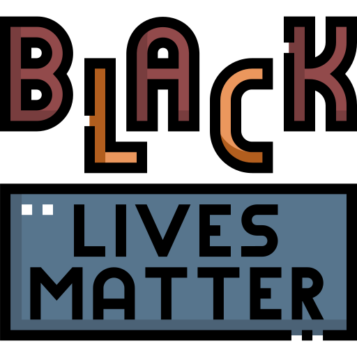 Жизни темнокожих имеют значение Detailed Straight Lineal color иконка