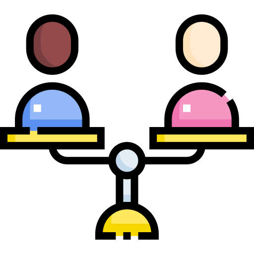 평등 Detailed Straight Lineal color icon