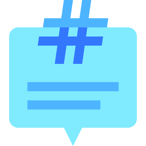 hashtag Basic Sheer Flat icon