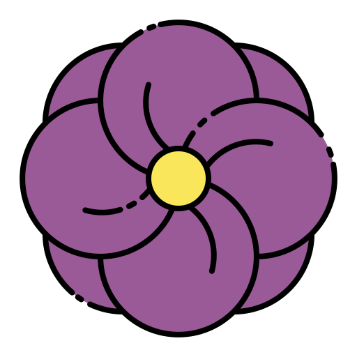Flower Generic Outline Color icon