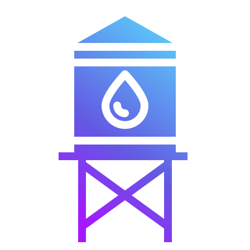 zbiornik wodny Generic Flat Gradient ikona