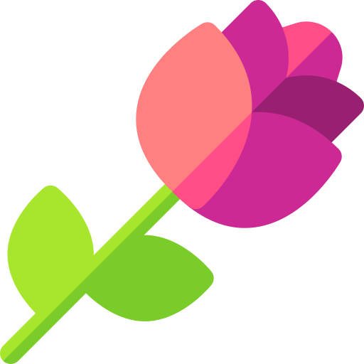 rosa Basic Rounded Flat icono